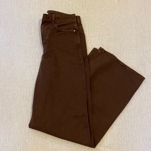 Brown Wide Leg Zara Jeans high waisted